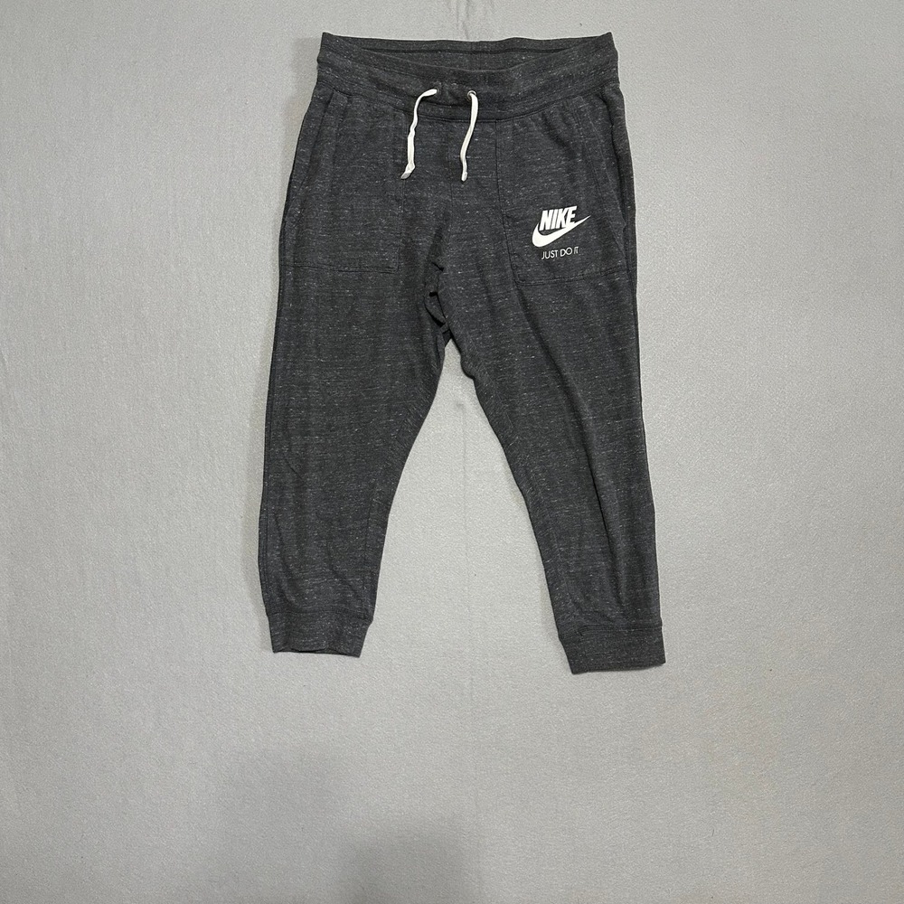Nike Sportswear Gym Vintage Capri Sweatpants Charcoal Grey‎ Small CJ1824-010